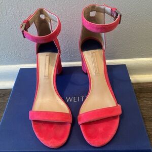 Stuart Weitzman pink size 8 sandal heels